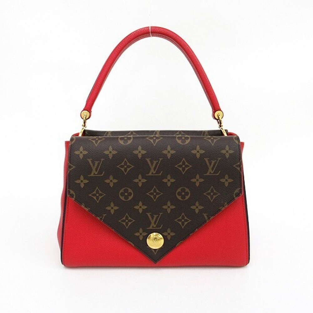 LOUIS VUITTON Monogram Double V Handbag Ruby Red Bag